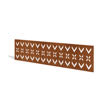 Hegn af cortenstål H panel V 180 x 47,5 cm