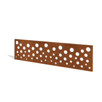 Hegn af cortenstål H panel B 180 x 47,5 cm