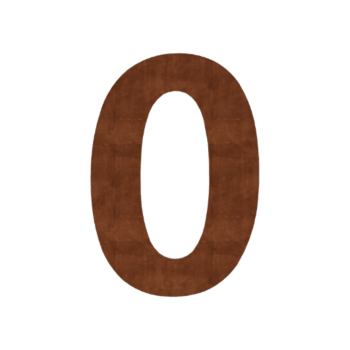 Cortenstål husnummer 0 - 20,4 x 30 cm