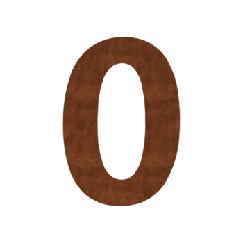 Cortenstål husnummer 0 - 55,4 x 80 cm