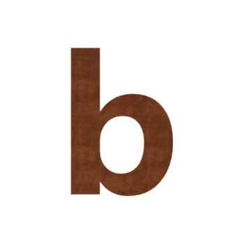Cortenstål husnummer B - 9,9 x 15 cm