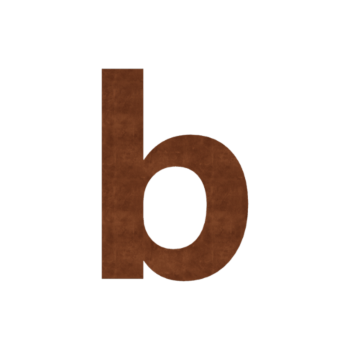 Cortenstål husnummer B - 50,1 x 71,8 cm