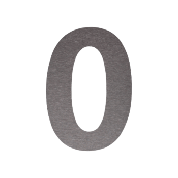 Husnummer i rustfrit stål 0 - 10,4 x 15 cm - Børstet