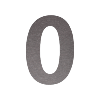 Husnummer i rustfrit stål 0 - 34,6 x 50 cm - Børstet