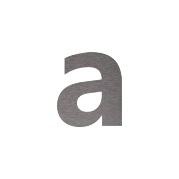 Husnummer i rustfrit stål A - 13 x 15 cm - Børstet