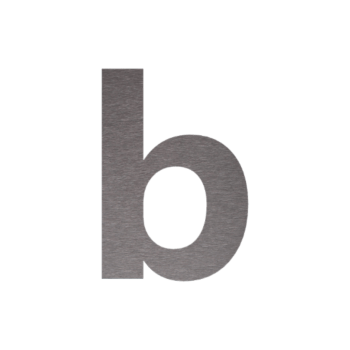 Husnummer i rustfrit stål B - 50,1 x 71,8 cm - Børstet