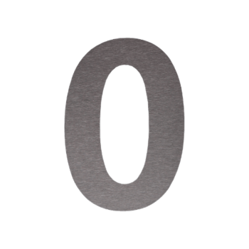 Husnummer i rustfrit stål 0 - 10,4 x 15 cm - Selvklæbende