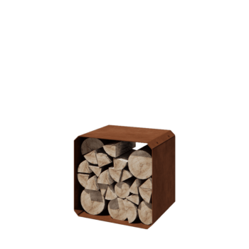 Cortenstål brændestativ - Colorado 1 stykke - 40 x 40 x 40 cm