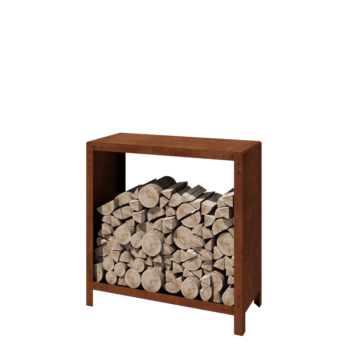 Cortenstål brændestativ - Indiana - 100 x 40 x 100 cm