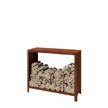 Cortenstål brændestativ - Indiana - 120 x 40 x 100 cm