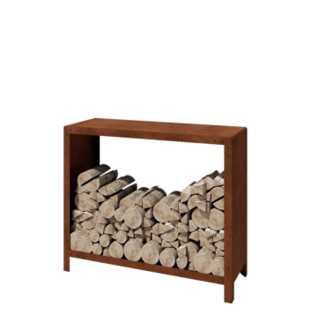 Cortenstål brændestativ - Indiana - 120 x 40 x 100 cm