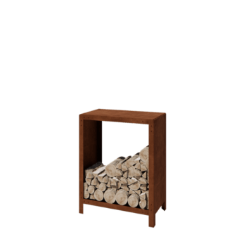 Cortenstål brændestativ - Indiana - 80 x 40 x 100 cm