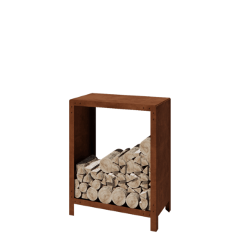 Cortenstål brændestativ - Indiana - 80 x 40 x 100 cm