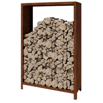 Cortenstål brændestativ - Indiana - 120 x 40 x 180 cm