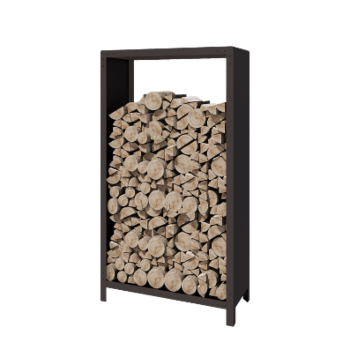 Stål brændestativ - Indiana - 100 x 40 x 180 cm - RAL7016 mat (antracitgrå)