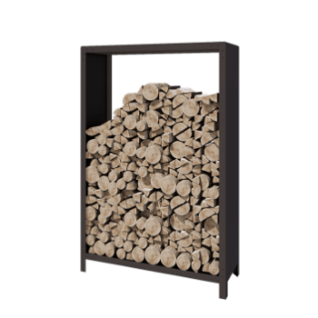 Stål brændestativ - Indiana - 120 x 40 x 180 cm - RAL7016 mat (antracitgrå)