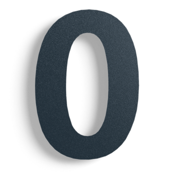 Husnummer af rustfrit stål Sort 0 - 30 cm