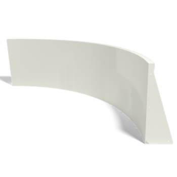 Støttemur af pulverlakeret stål indvendig kurve 150 x 150 cm (højde 60 cm)