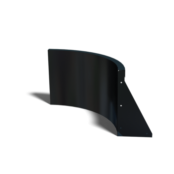 Stål støttemur - Indvendig kurve - 50 x 50 x 40 cm - RAL9010 mat (hvid)