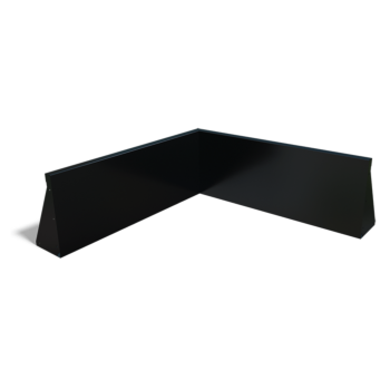 Stål støttemur - Indvendigt hjørne - 100 x 100 x 40 cm - RAL9010 mat (hvid)