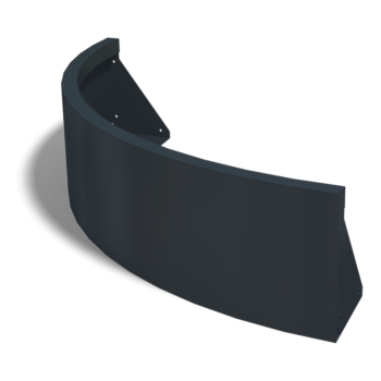 Stål støttemur - Udvendig kurve - 100 x 100 x 30 cm - RAL9010 mat (hvid)