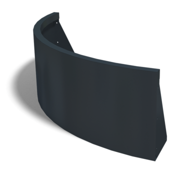 Stål støttemur - Udvendig kurve - 100 x 100 x 40 cm - Andre RAL-farve