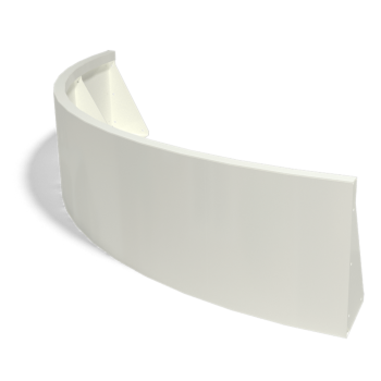 Stål støttemur - Udvendig kurve - 150 x 150 x 40 cm - Andre RAL-farve