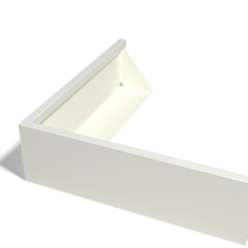 Stål støttemur - Udvendigt hjørne - 100 x 100 x 30 cm - RAL9005 mat (sort)