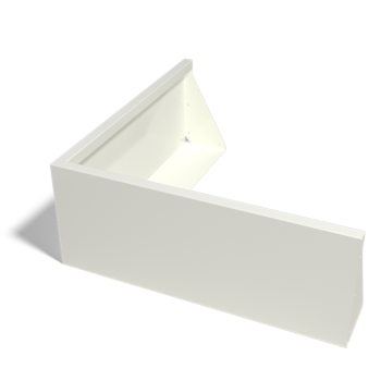 Stål støttemur - Udvendigt hjørne - 100 x 100 x 40 cm - RAL9005 mat (sort)