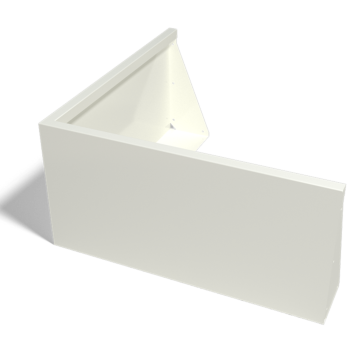 Stål støttemur - Udvendigt hjørne - 100 x 100 x 50 cm - RAL9005 mat (sort)