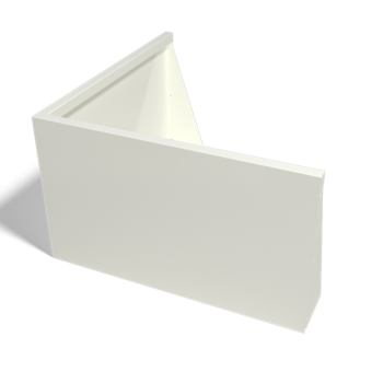 Stål støttemur - Udvendigt hjørne - 100 x 100 x 60 cm - Andre RAL-farve