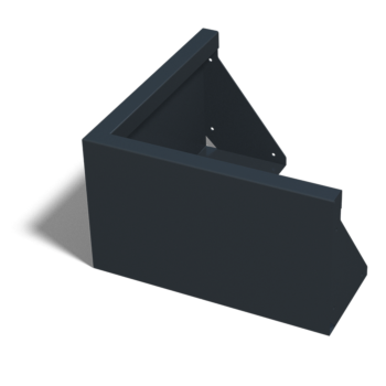 Stål støttemur - Udvendigt hjørne - 50 x 50 x 30 cm - Andre RAL-farve