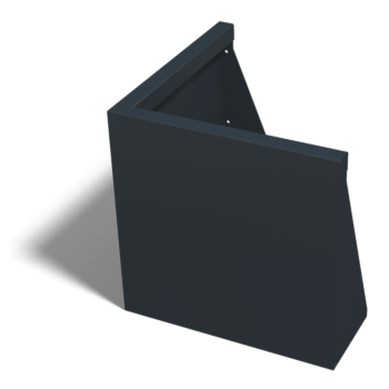 Stål støttemur - Udvendigt hjørne - 50 x 50 x 50 cm - Andre RAL-farve