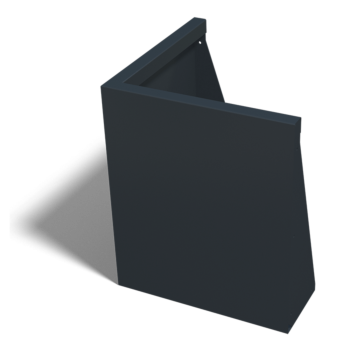 Stål støttemur - Udvendigt hjørne - 50 x 50 x 60 cm - Andre RAL-farve