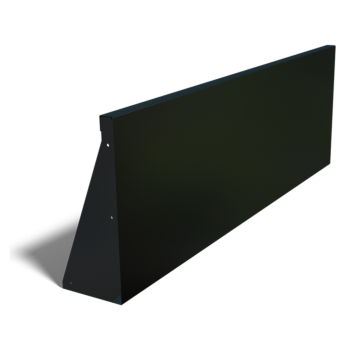 Stål støttemur - Lige ud - 150 x 50 cm - RAL9005 mat (sort)