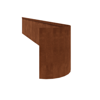 Bedkant af cortenstål valset FLEX 45 cm (længde 150 cm)