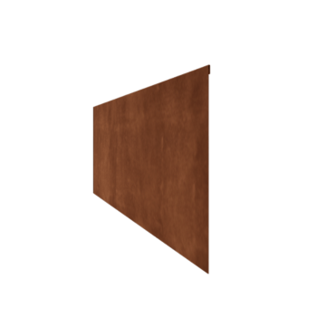 Bedkant af cortenstål valset 45 cm (længde 240 cm)
