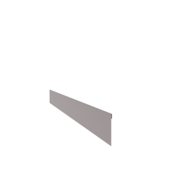 Bedkant af galvaniseret stål valset 13 cm (længde 150 cm)