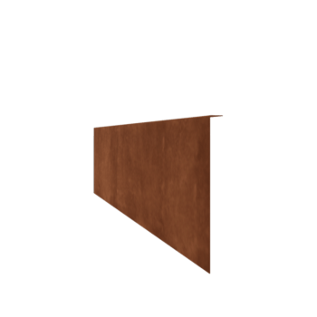 Bedkant af cortenstål bukket 34 cm (længde 240 cm)