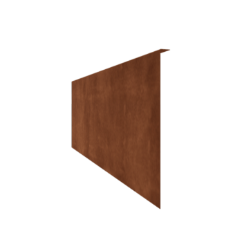 Bedkant af cortenstål bukket 45 cm (længde 150 cm)