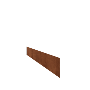 Bedkant af cortenstål lige 15 cm (længde 150 cm)
