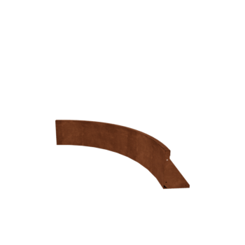 Cortenstål støttemur - Indvendig kurve - 100 x 100 x 30 cm