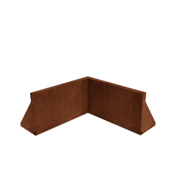 Cortenstål støttemur - Indvendigt hjørne - 50 x 50 x 30 cm