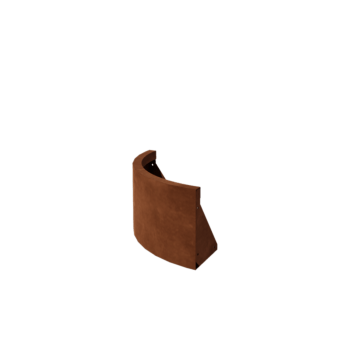 Cortenstål støttemur - Udvendig kurve - 50 x 50 x 30 cm