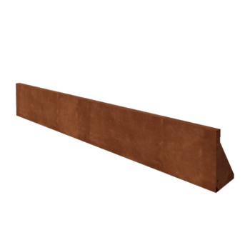 Støttemur af cortenstål lige 200 cm (højde 30 cm)