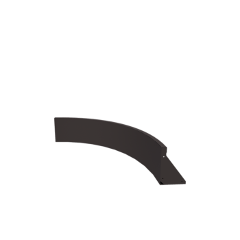 Stål støttemur - Indvendig kurve - 100 x 100 x 30 cm - RAL7016 mat (antracitgrå)