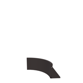 Stål støttemur - Indvendig kurve - 50 x 50 x 30 cm - Andre RAL-farve