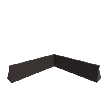 Stål støttemur - Indvendigt hjørne - 100 x 100 x 30 cm - RAL7016 mat (antracitgrå)