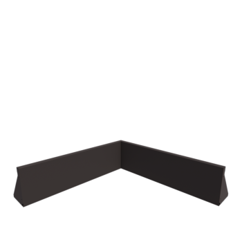 Stål støttemur - Indvendigt hjørne - 100 x 100 x 30 cm - RAL7016 mat (antracitgrå)