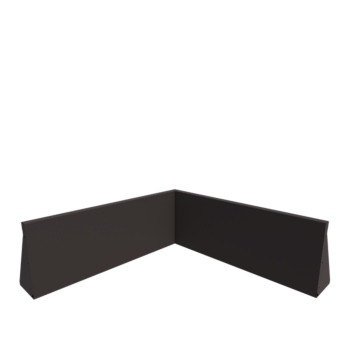 Stål støttemur - Indvendigt hjørne - 100 x 100 x 40 cm - RAL7016 mat (antracitgrå)